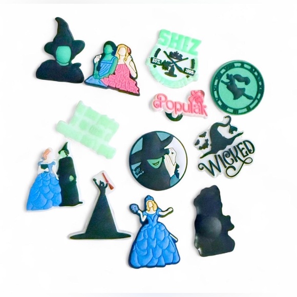 12 Wicked Croc Charms Shoe Charm Jibbit Disney Croc Charms - Picture 8 of 8